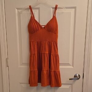No Boundaries Strappy Orange Mini Dress